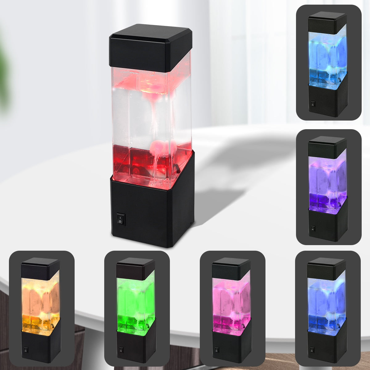 Color Changing 3D Jellyfish Aquarium Lamp