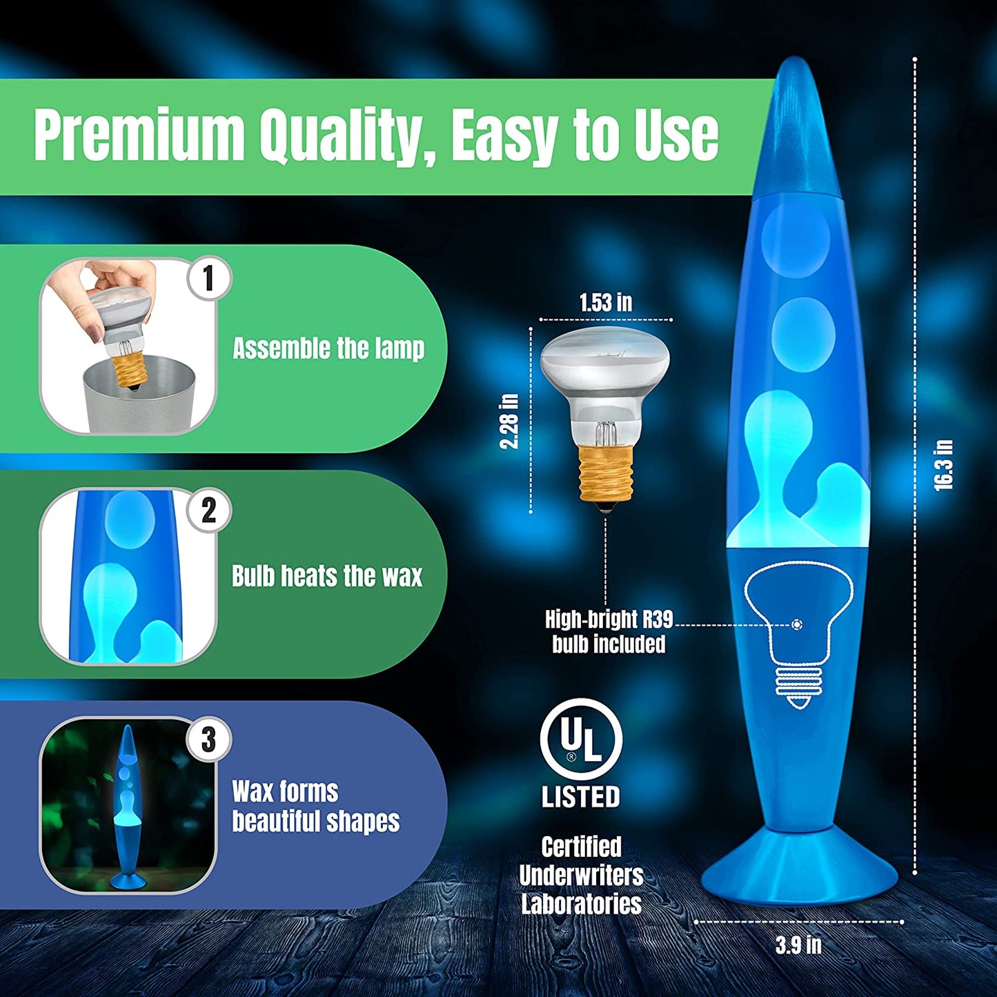 Beautiful Blue Liquid Lava Lamp