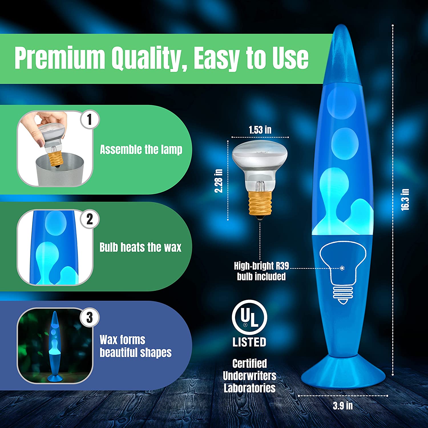 Beautiful Blue Liquid Lava Lamp