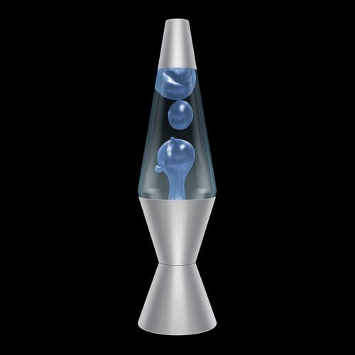 Blue Wax Silver Lava Lamp