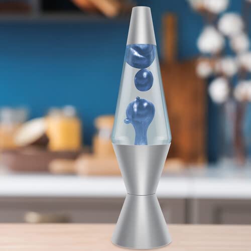 Blue Wax Silver Lava Lamp