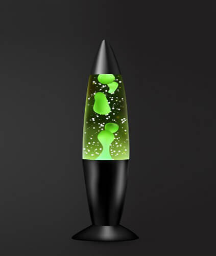 Green lava lamp