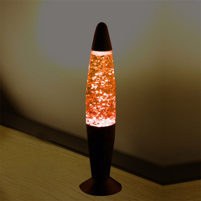 Red Glittery Lava Lamp