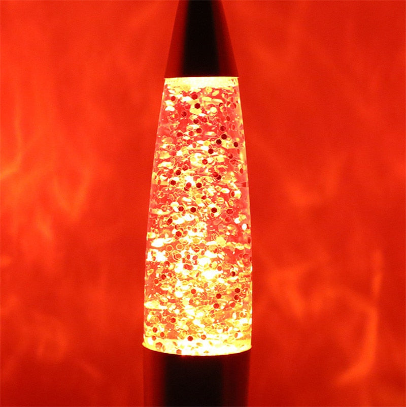 Red Glittery Lava Lamp